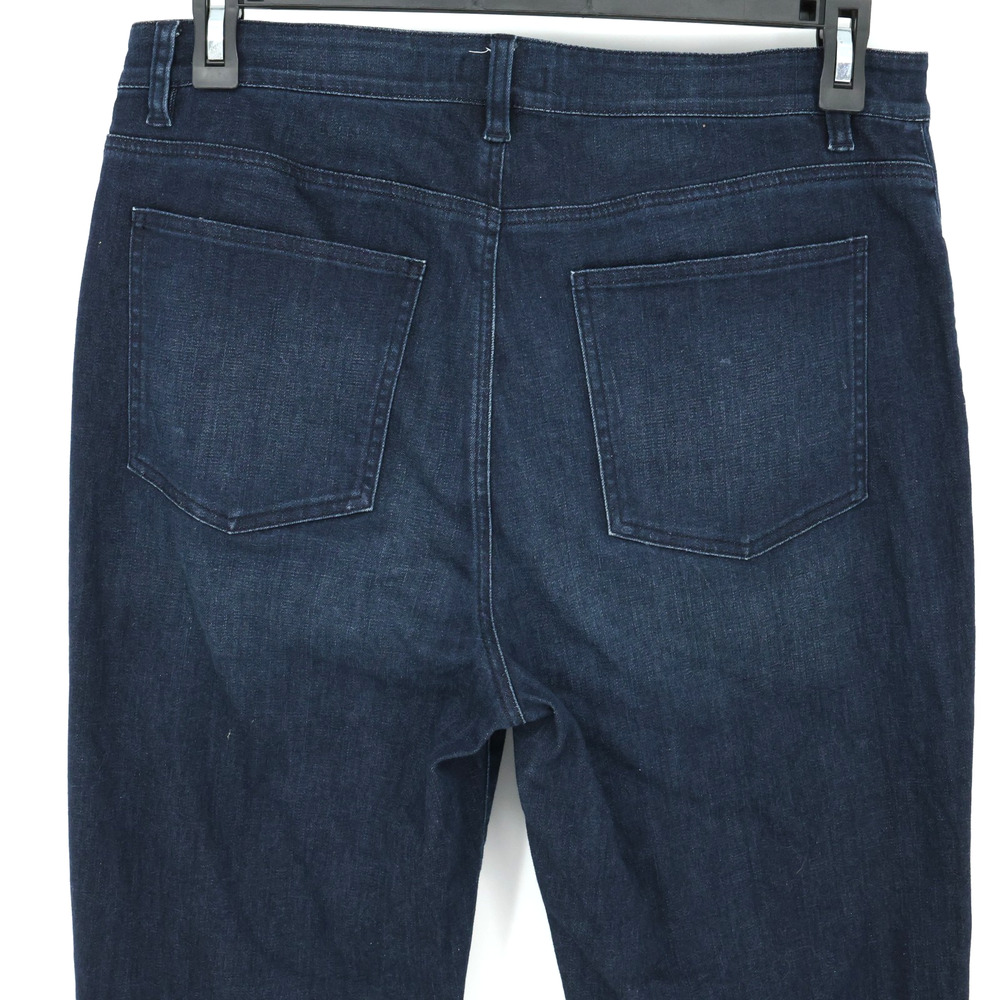 Eileen Fisher Jeans Womens 12 Blue Stretch Denim Straight Leg Preppy Academia - Picture 8 of 12